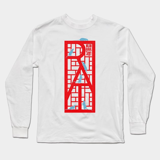 Year of the Rat Long Sleeve T-Shirt by victorcalahan